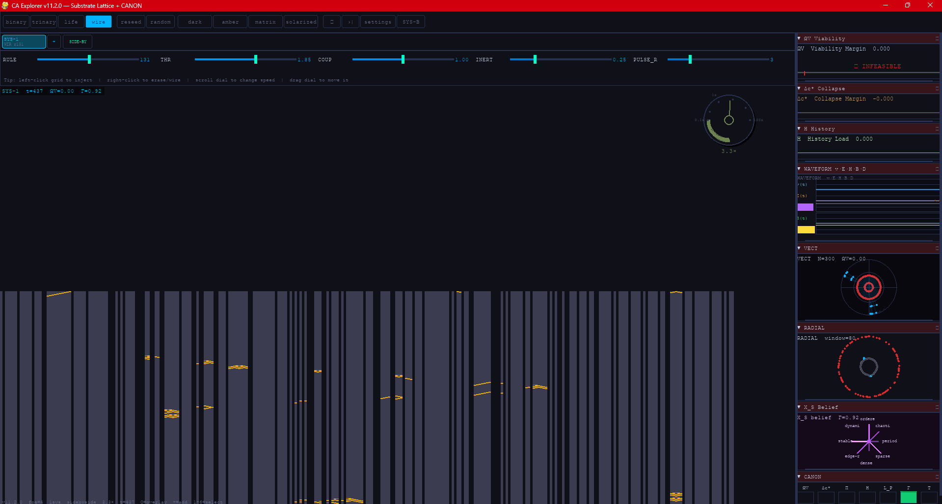 CA Explorer Wireworld mode